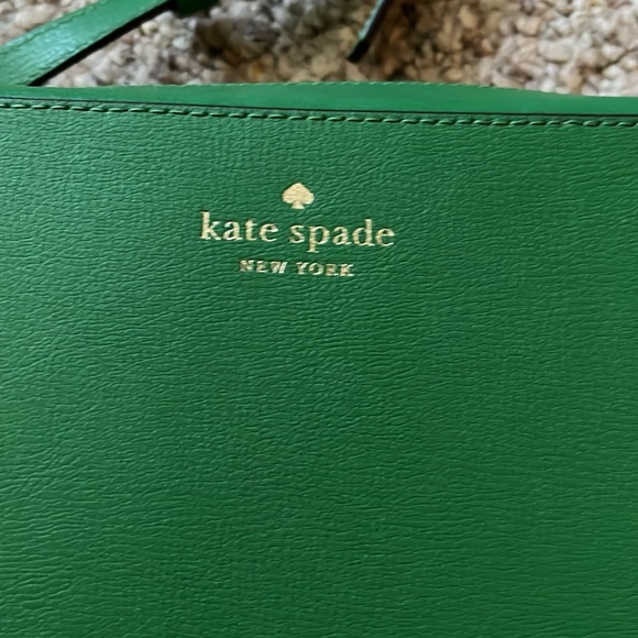 COPY - Kate Spade Harper Green Bean Leather Crossbody Bag Handbag - NWOT - Picture 2 of 10